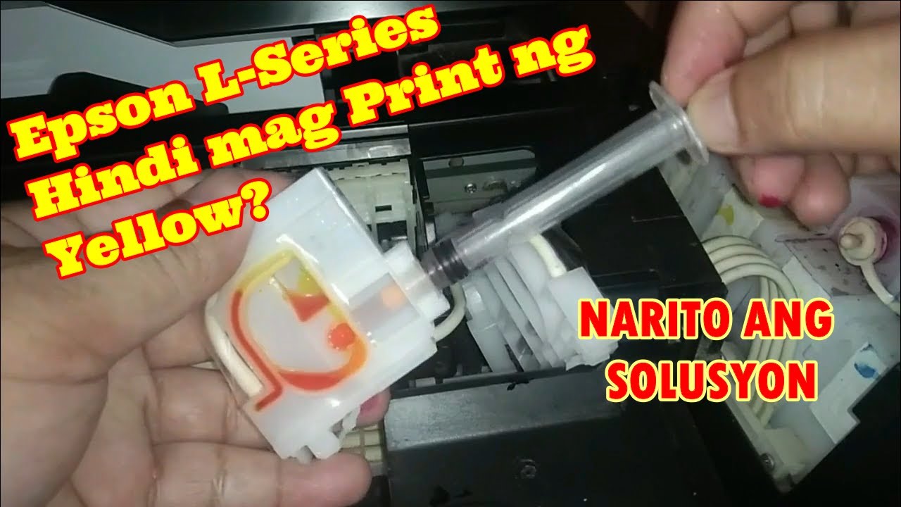 how to fix printer not printing yellow | paano ayusin pag hindi nag print ng yellow | #epsonprinter