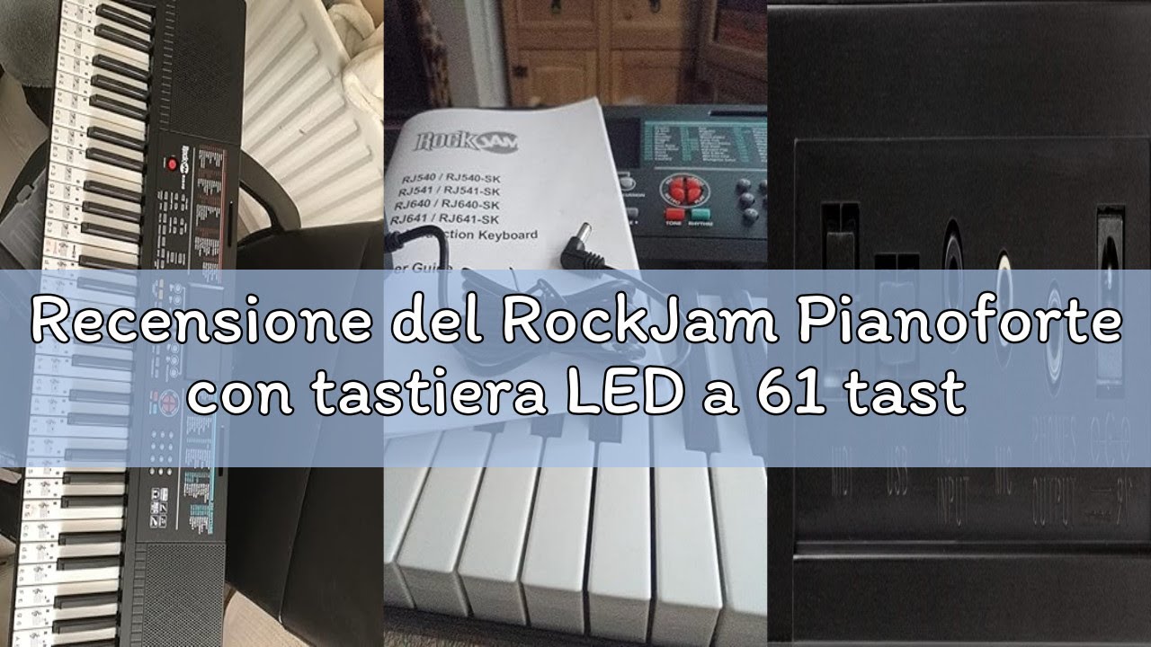 Recensione del RockJam Pianoforte con tastiera LED a 61 tasti