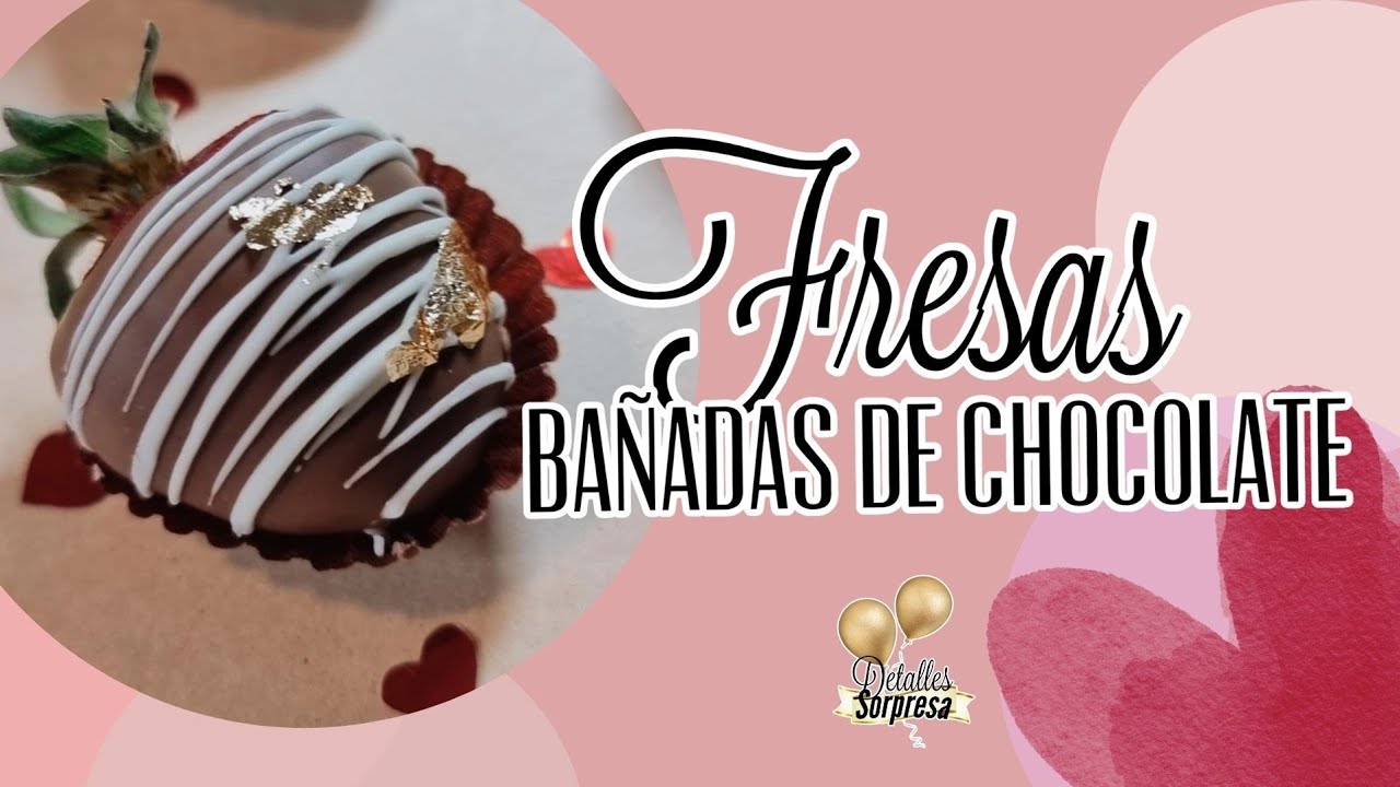 Fresas cubiertas de chocolate/Paso a paso frutillas con chocolate/Sorpresa san valentin #tutorial 
