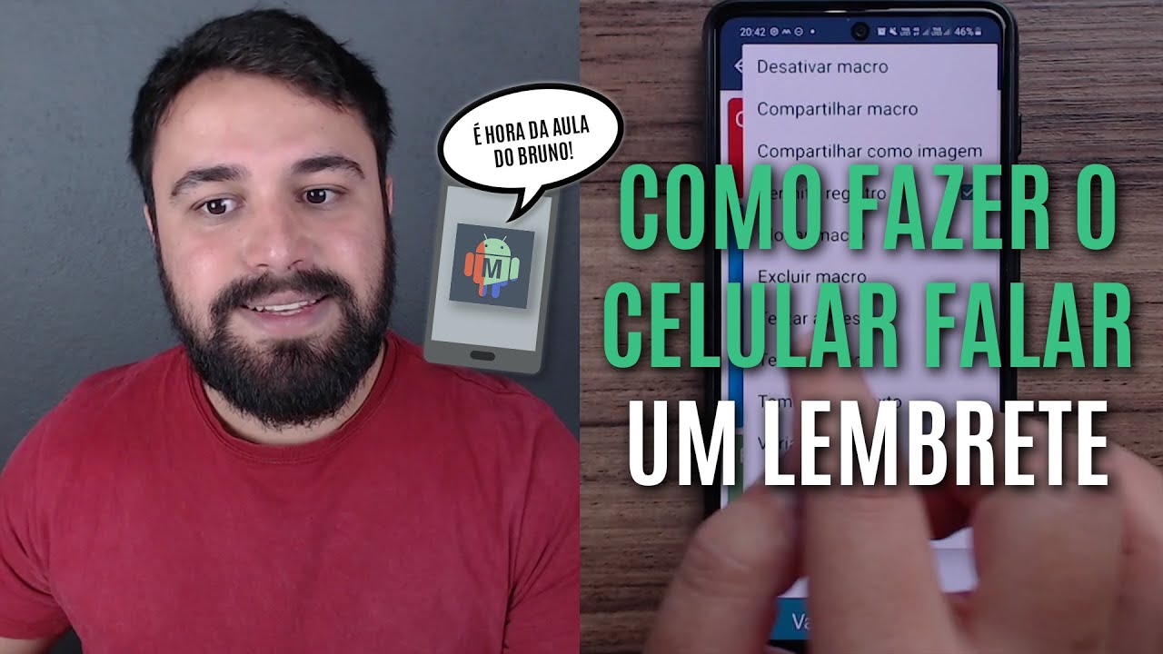 COMO FAZER O CELULAR FALAR O TEXTO DE UM LEMBRETE PELO MACRODROID