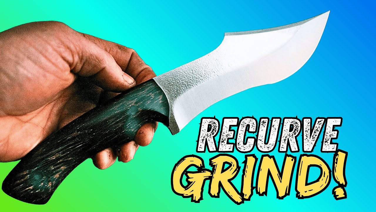 Grinding a Clean Recurve on a Knife