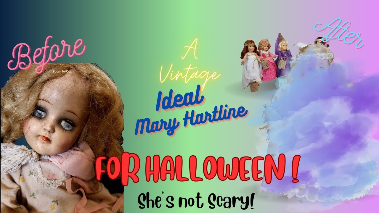 Saved from being a Halloween Decoration! Vintage 70yr old Ideal Mary Hartline Doll Restoration
