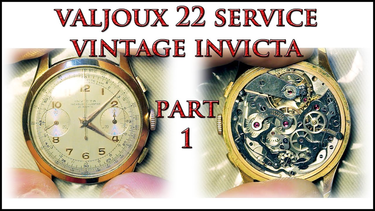 Valjoux 22 Disassembly, Vintage Swiss Invicta Chronograph