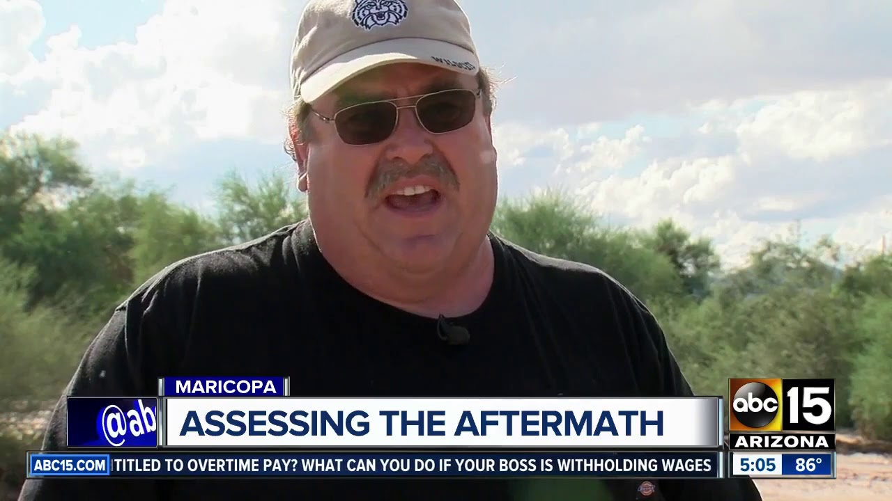 Assessing the aftermath of Tuesday's rain south of the Valley