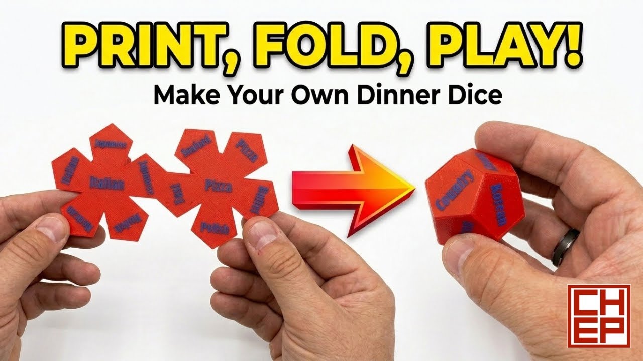 3D Printed Multi-Color Dinner Dice Printed 5x Faster