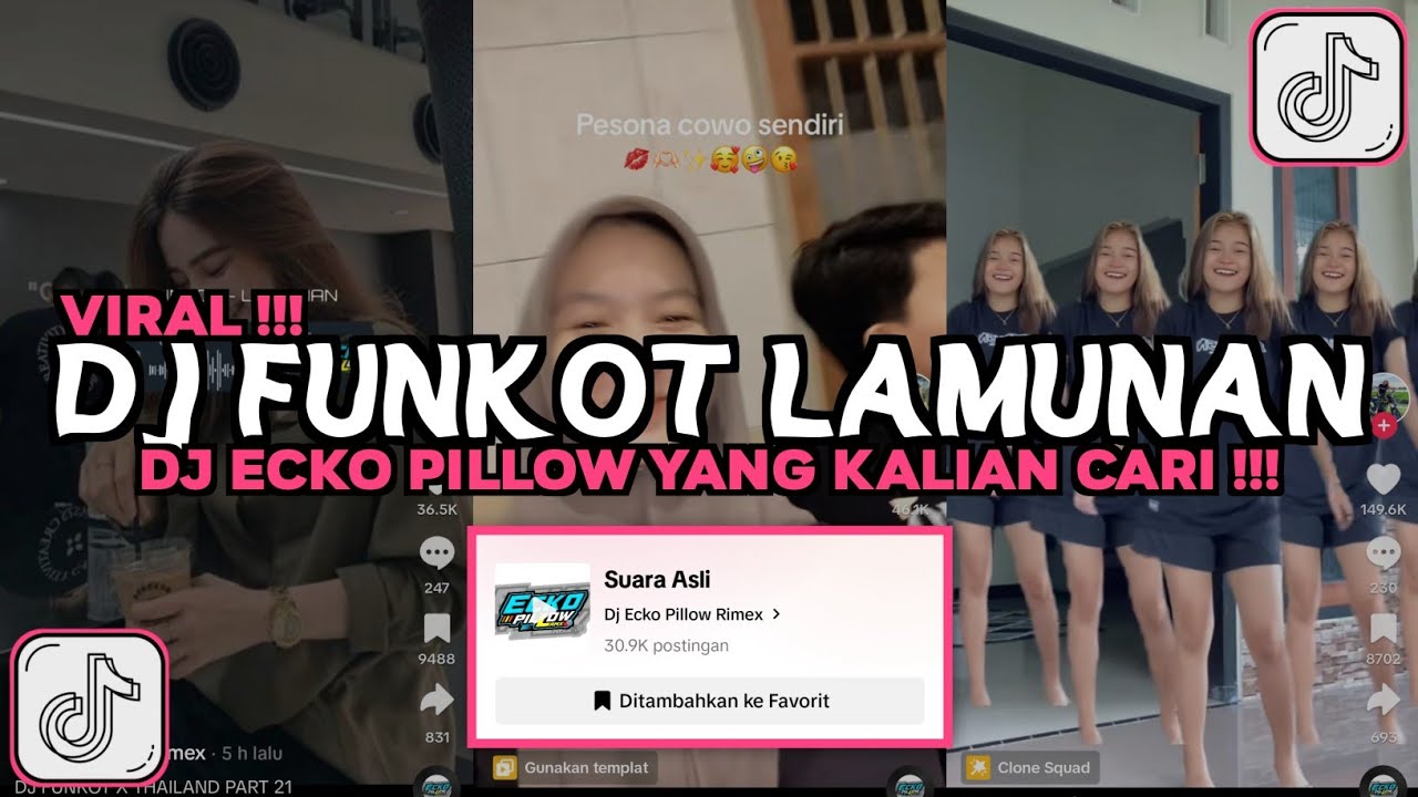 DJ FUNKOT LAMUNAN DJ ECKO PILLOW || SUMRIBIT ANGIN RATRI TANSAH ANGENTENI VIRAL TIKTOK 2024