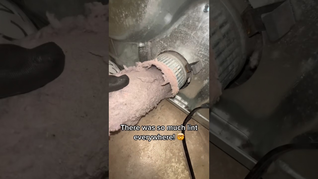 He&rsquo;s so Lucky! (Fire Hazard) #laundry #dryerventcleaning #cleaning #appliances #dryer #home