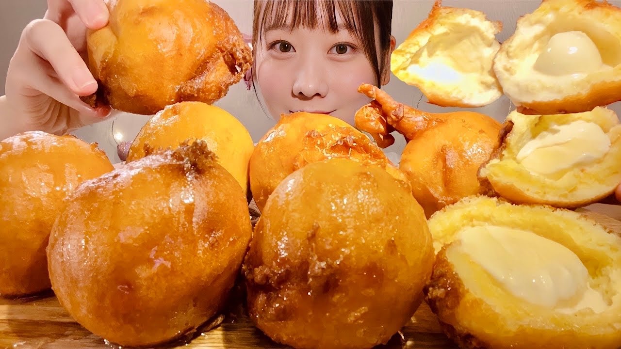 ASMR Жареное мороженое【русские субтитры】【Mukbang/ Eating Sounds】