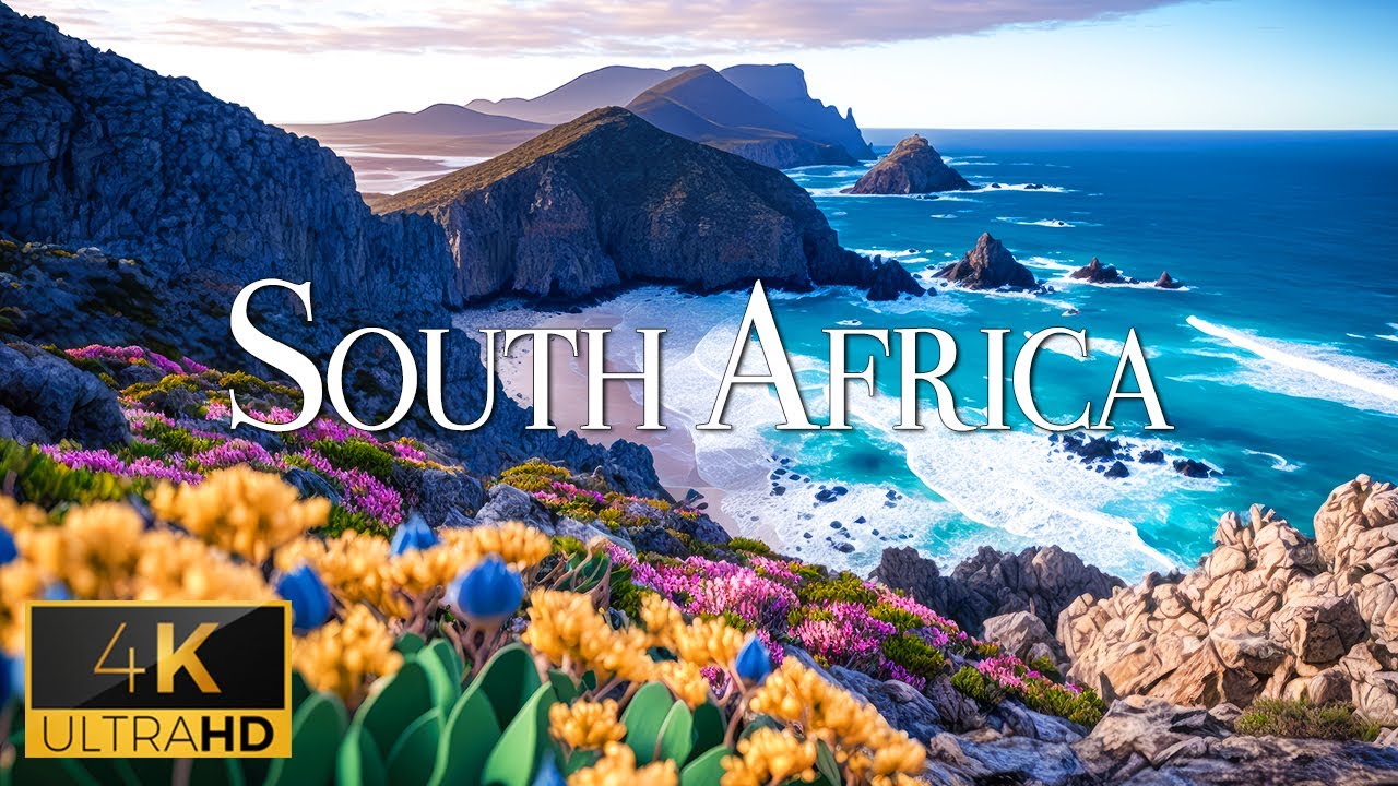 FLYING OVER SOUTH AFRICA (4K Video UHD) - Calming Music With Beautiful Nature Film For Relaxation