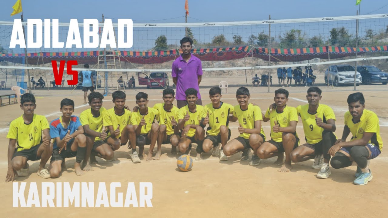 Adilabad vs Karimnagar match🏐🔥at Nijamabad📍