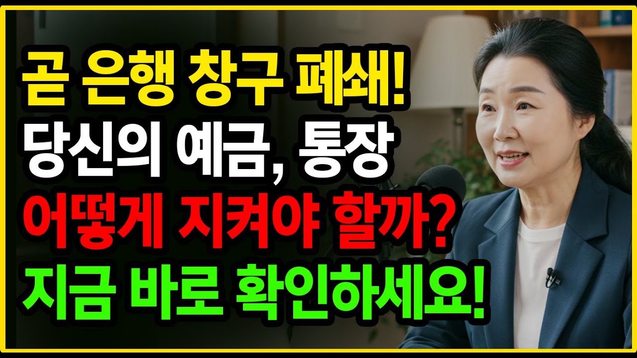 9월 1일부터 은행 창구 사라진다! 내 소중한 예금, 안전하게 지키는 비법 대공개!ㅣ노후자금ㅣ60대 이상 필수시청ㅣ오디오북ㅣ행복한노후