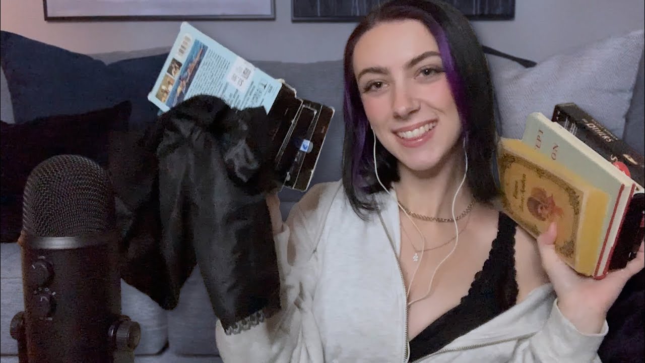 ASMR | Collective Thrift Haul (books, vhs movies, knick knacks, clothing)