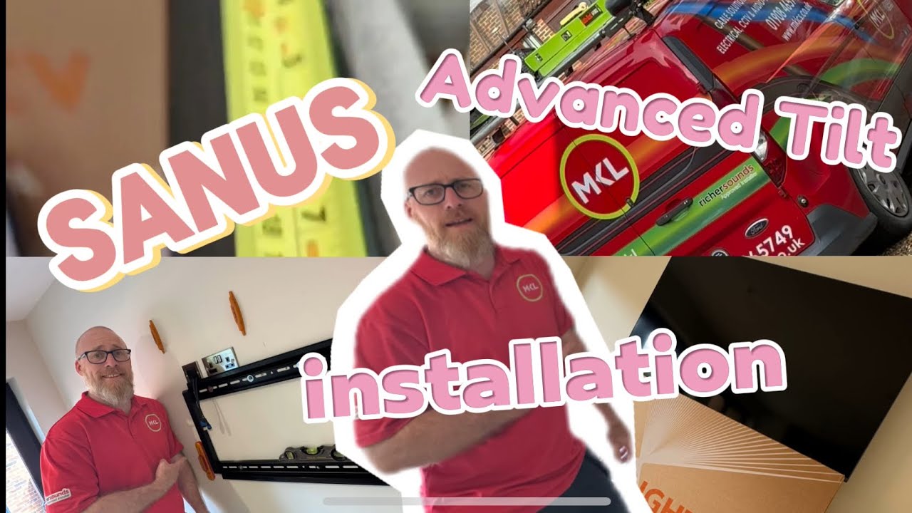 Installing a Sanus Advanced Tilt Bracket. 
