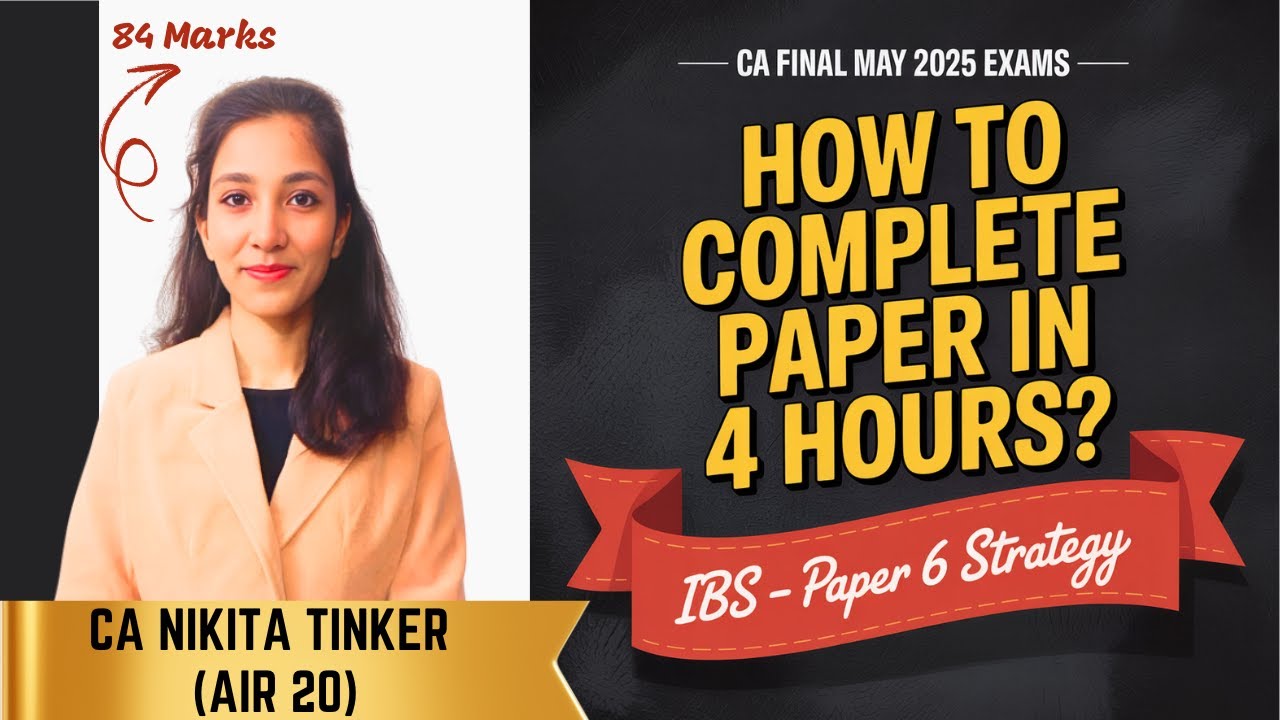 How to complete Paper in 4 Hours? Scored 84 Marks| Must Watch| CA Final IBS May 2025 @merohangarg​