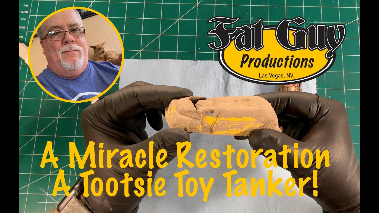 Restoring a Tootsie Toy Tanker!  A true miracle of a restoration!