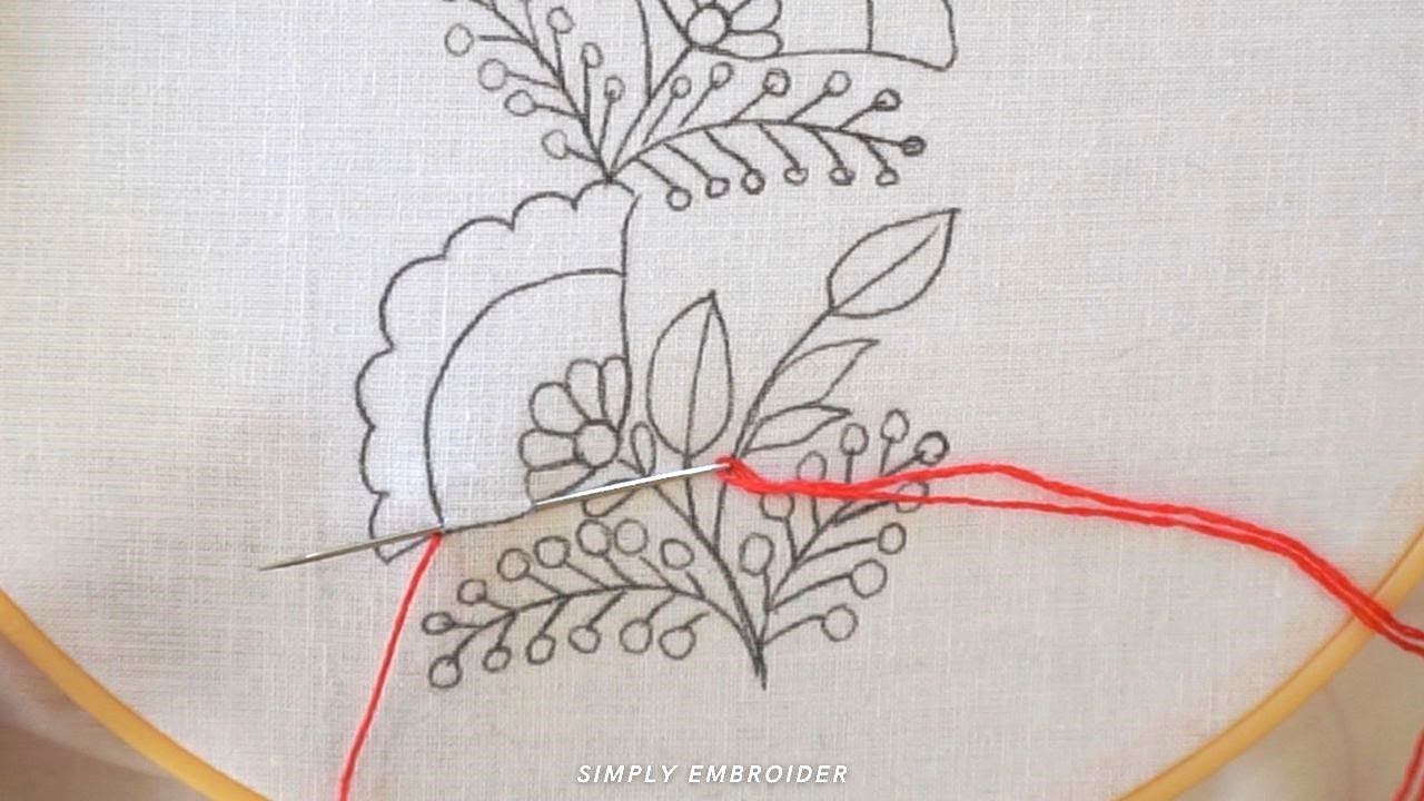 Hand embroidery border design| Easy Embroidery Patterns for Pastel Outfits | Anyone Can Try!