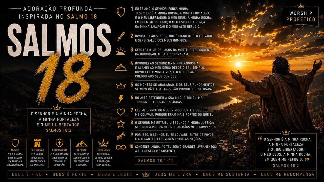 SALMO 18 — O SENHOR É O MEU ROCHEDO