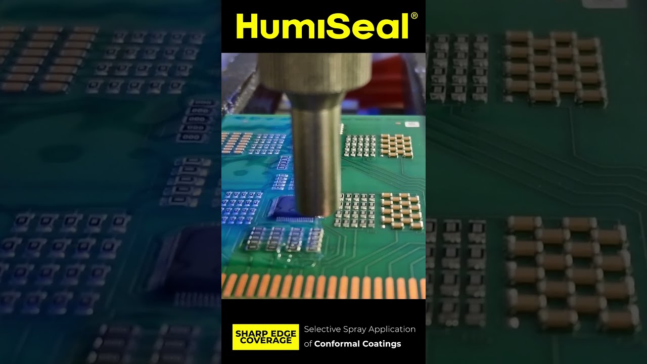 Selective Spray Application of Conformal Coatings Using Sharp Edge Coverage Technology 