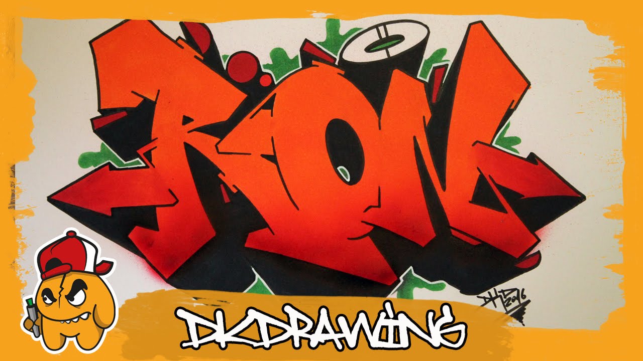 How to draw graffiti names - Ron #25