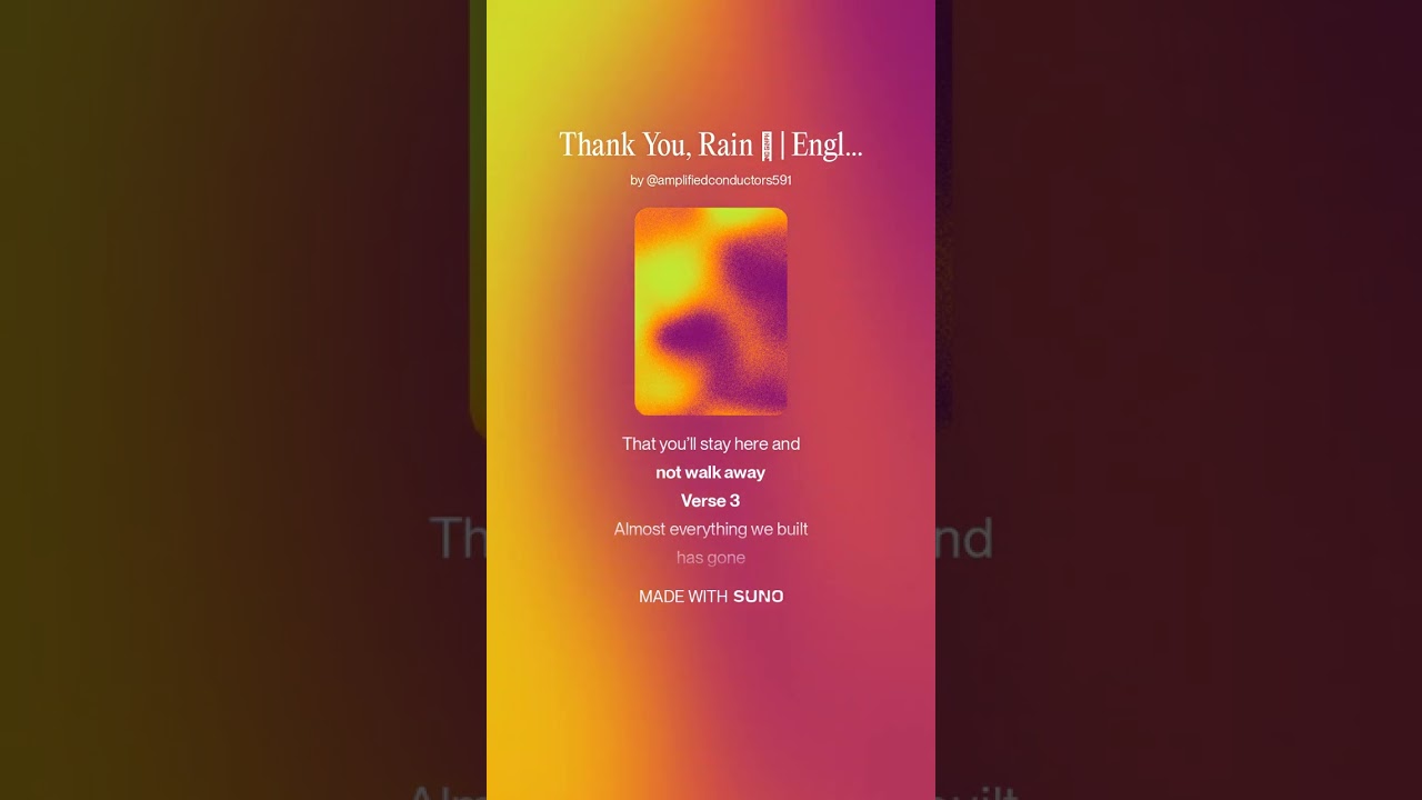 Thank You, Rain 🌧️   English Cover   Lao Sad Song   AI Music