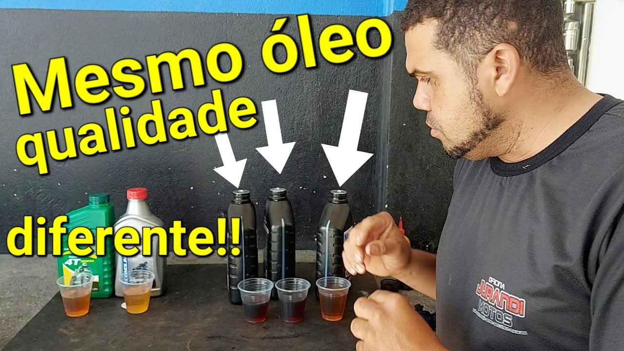 Mostrando o mesmo óleo com qualidade diferentes será falsificado