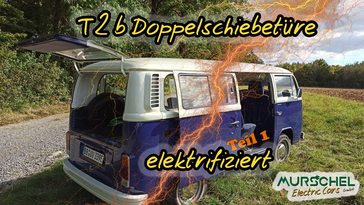 Murschel Electric Cars   Elektroauto Umbau T2 Doppelschiebetüre - VW bus elektro T2-VW Bulli elektro