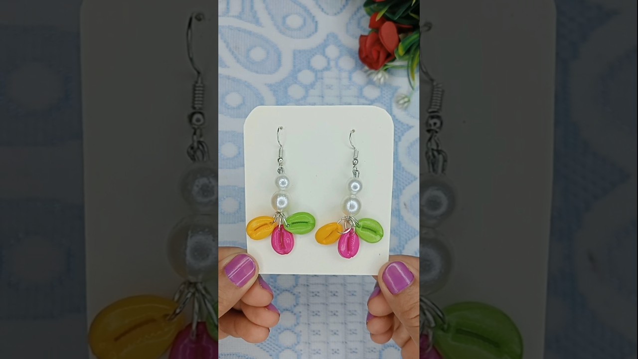 Ep - 2 DIY cowrie shell earrings #shorts #priyazkorner #diyearrings