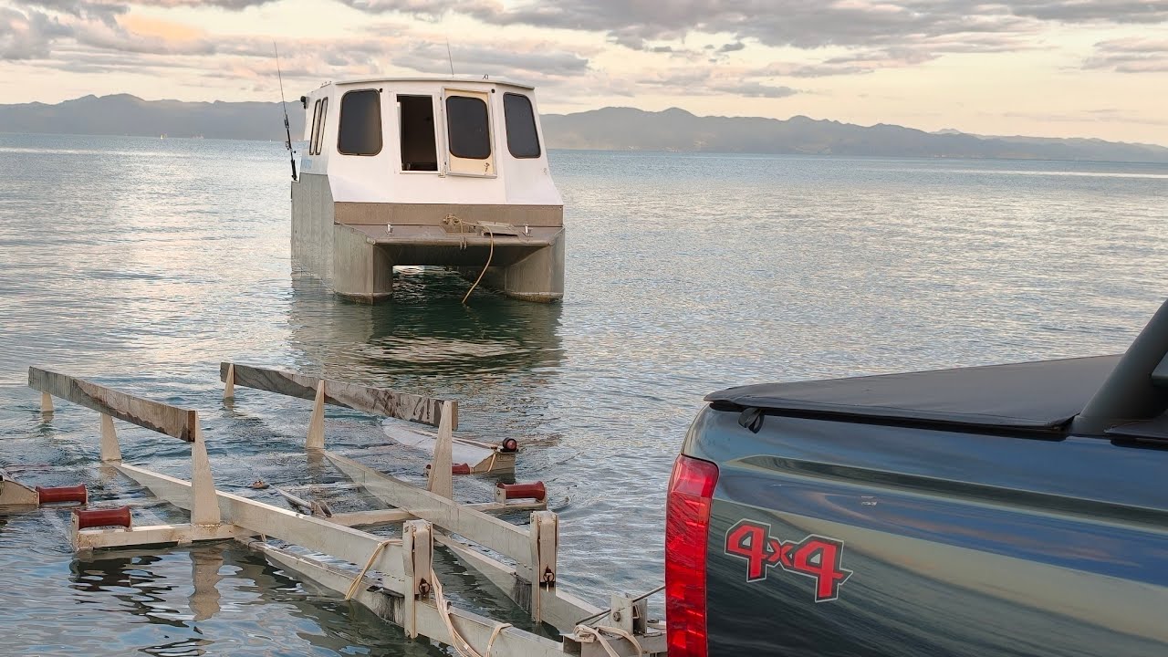 Morning fishing on house boat