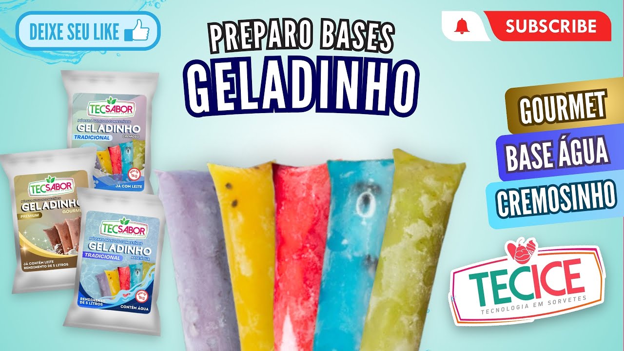Como fazer Geladinhos Gourmet Saborosos e de Alto Rendimento Base pronta Tecsabor