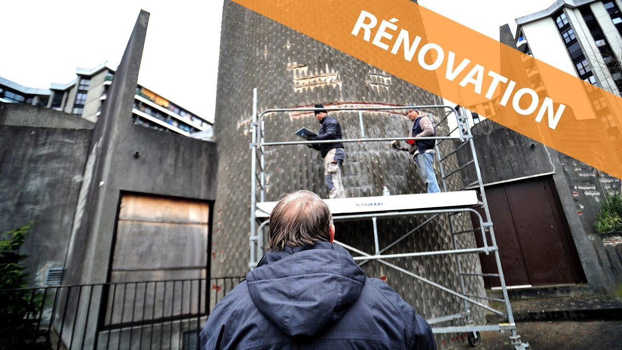 Cité Grigny II : Des blocs de béton risquent de tomber des murs de l’église - Chantiers du Cardinal