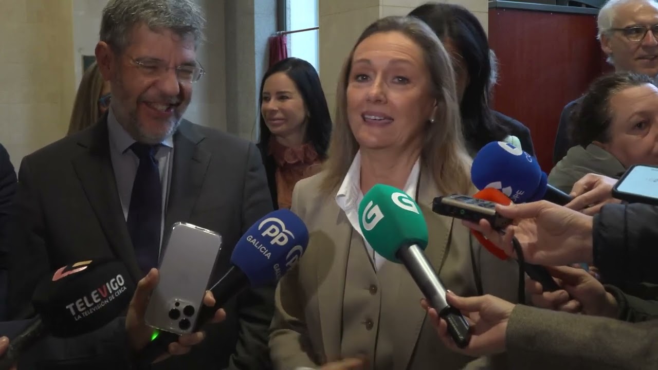 Luisa Sánchez presidenta del PP de Vigo con Empresarios Vigo en la Cámara de Comercio 29 enero 2026