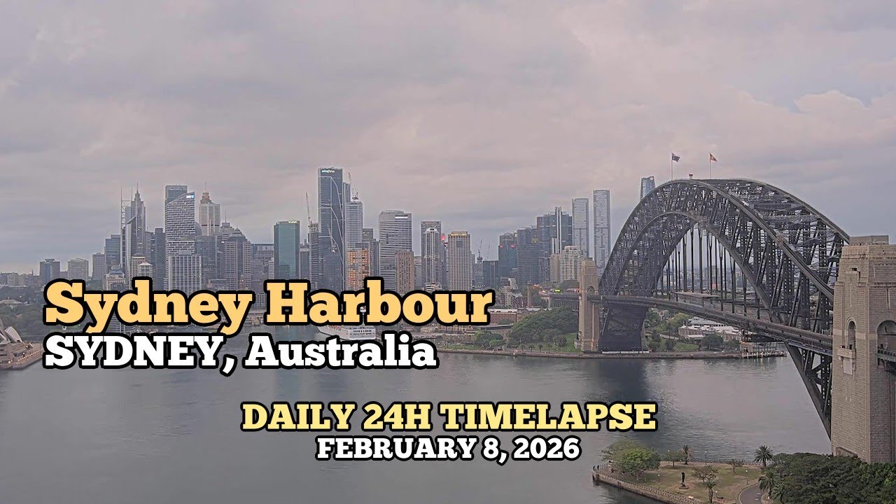 Sydney Harbour - Daily Timelapse: February 8, 2026 [Sydney, Australia]
