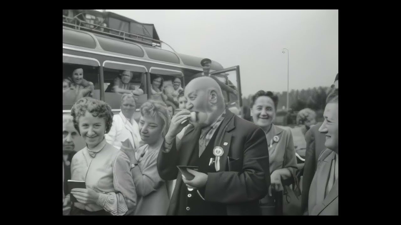 Buitenlands Toerisme in Nederland. Polygoon Journaal 1956. 4K.
