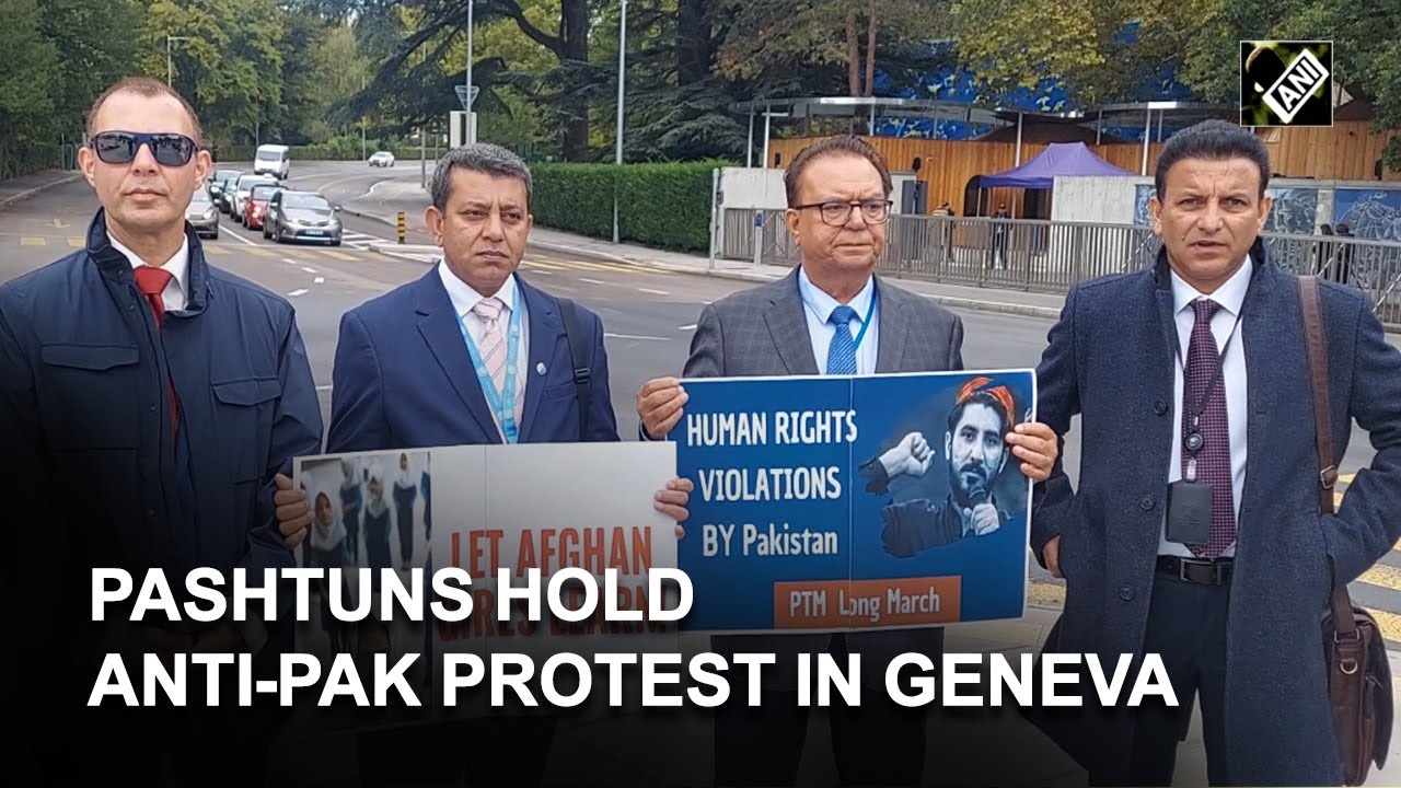 Pashtuns hold anti-Pakistan protest outside UN in Geneva