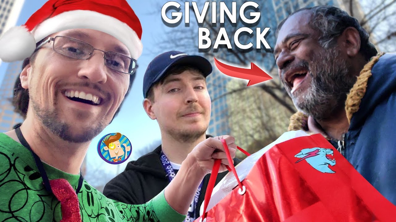 FEEDING THE HOMELESS!! Tis' the Season of Giving Back like MR. BEAST ... or Not (FV Family Vlog)