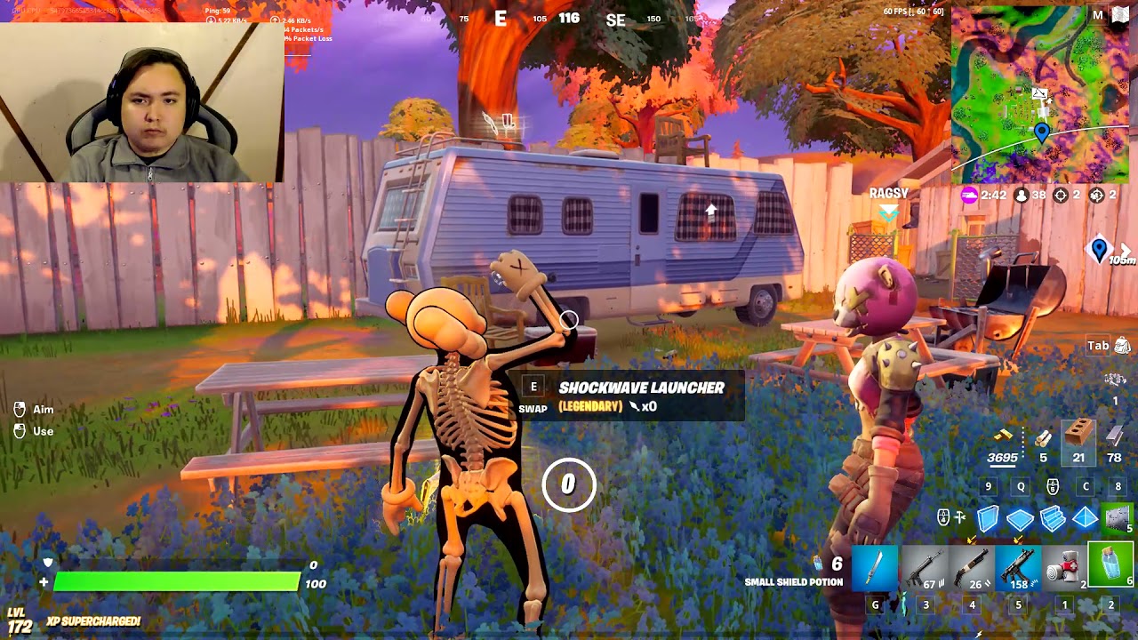 New Kaws Skeleton Skin Gameplay in Fortnite