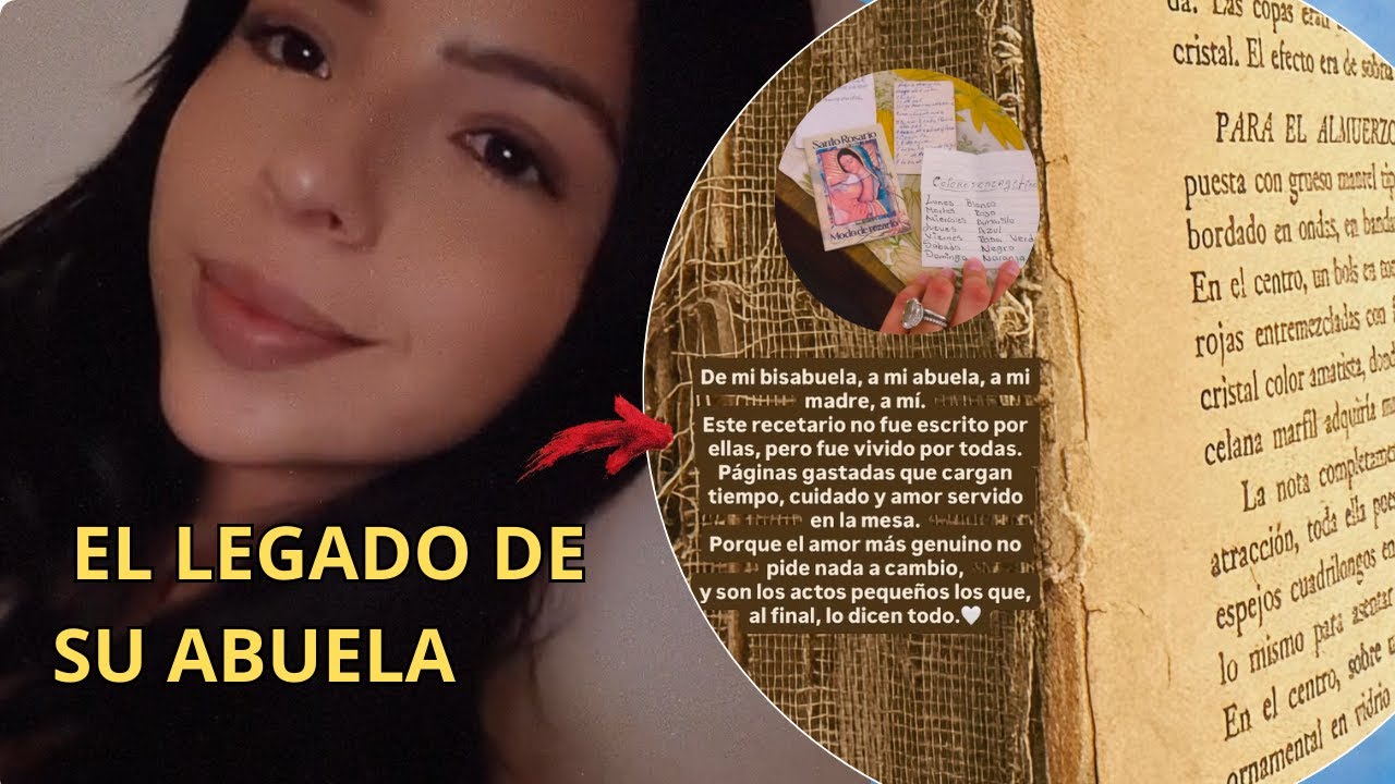 💥Ángela Aguilar compartió recetario heredado de su abuela y guía para rezar en sus historias