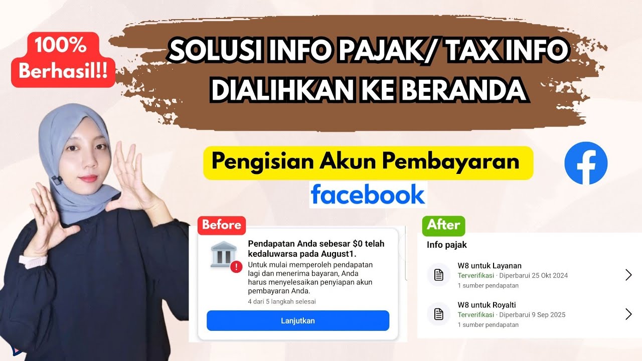 TERBARU!!! SOLUSI INFO PAJAK/TAX INFO DIALIHKAN KE BERANDA | GAGAL ISI AKUN PEMBAYARAN FACEBOOK PRO