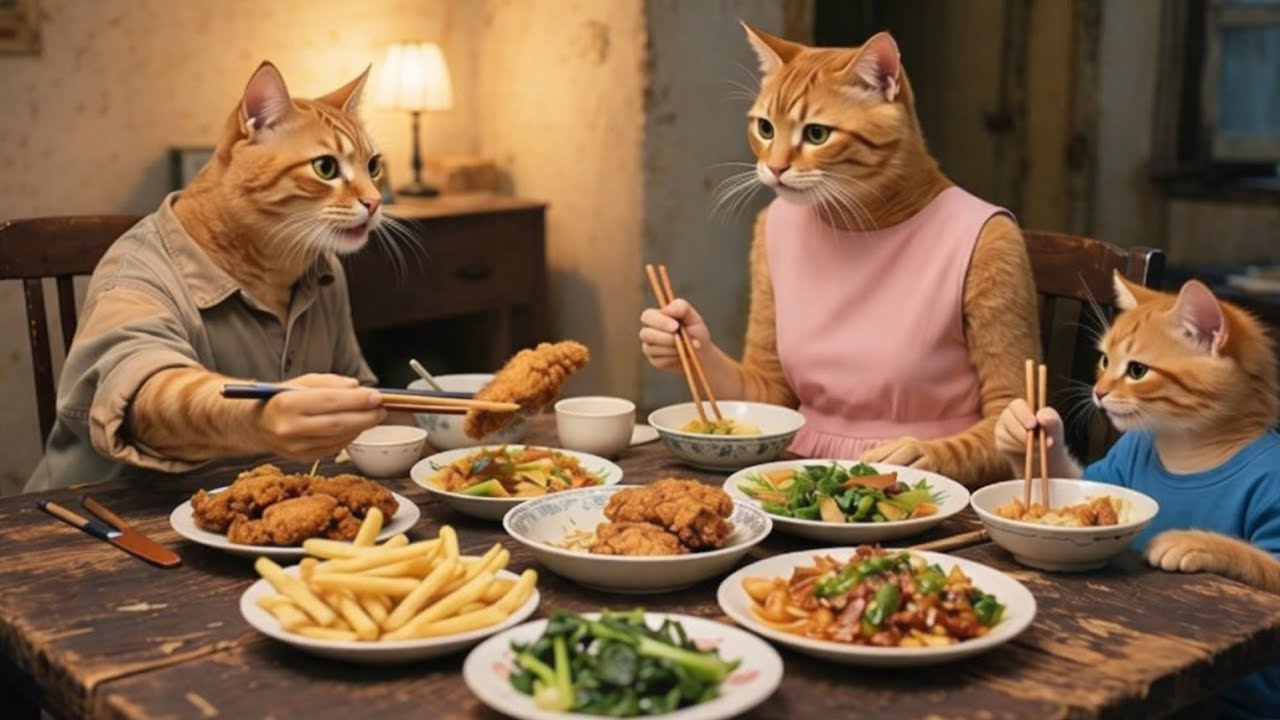 Mischievous little catsecretly cut her mother's  #cats #cat #story #animation