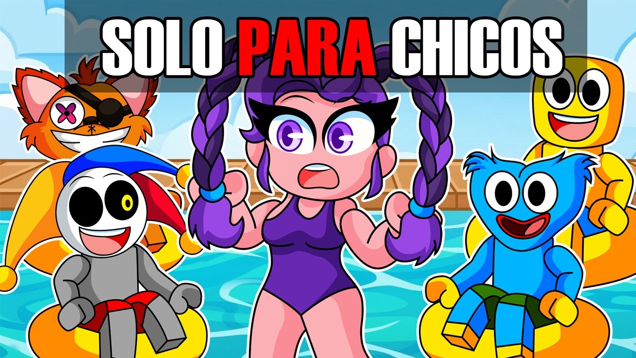 LILY LOVEBRAIDS quedó ATRAPADA en una FIESTA en la PISCINA SOLO de CHICOS en ROBLOX!(Poppy Playtime)