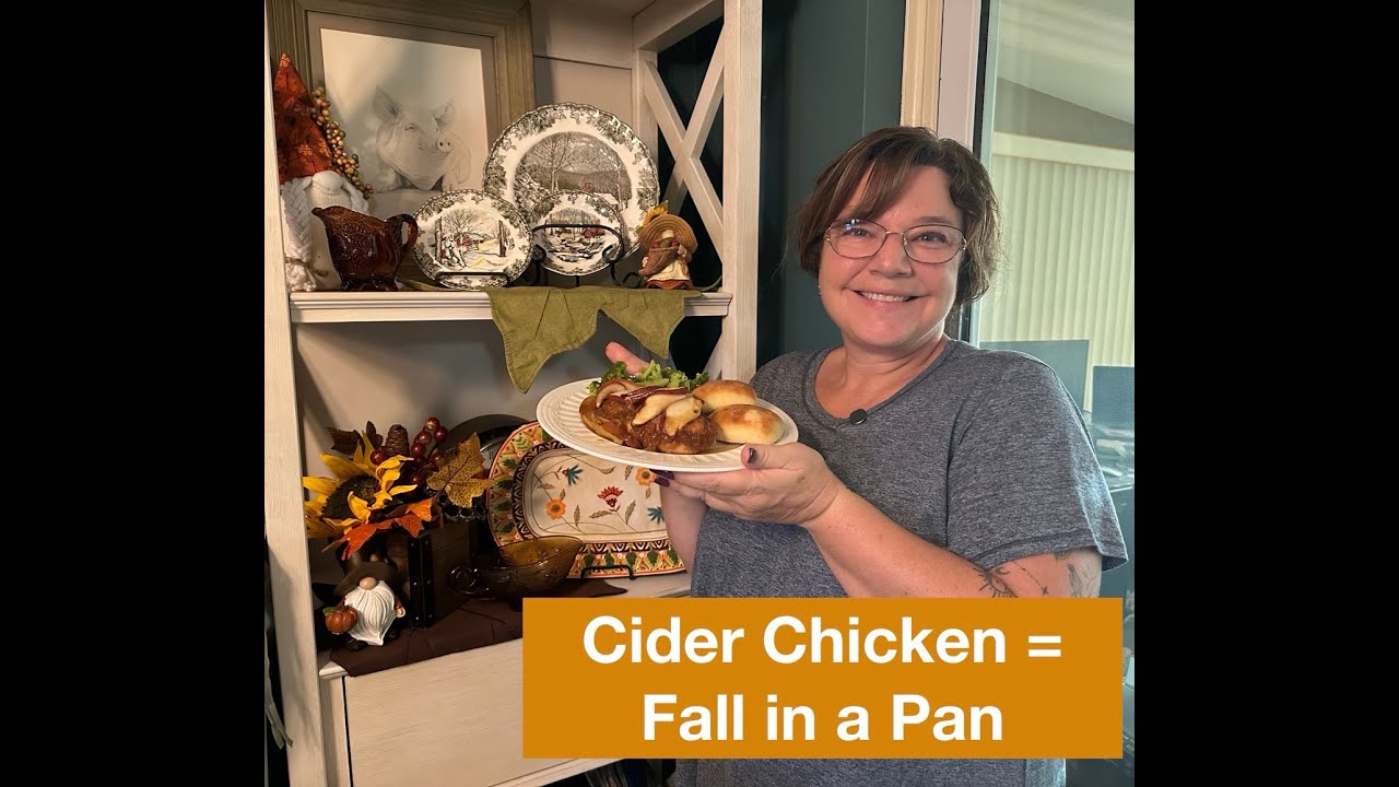 Cider Baked Chicken | Cozy Fall Dinner with Apples, Brown Sugar & Cinnamon