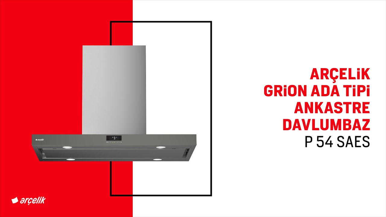 Ar&ccedil;elik Grion Ada Tipi Ankastre Davlumbaz - P 54 SAES