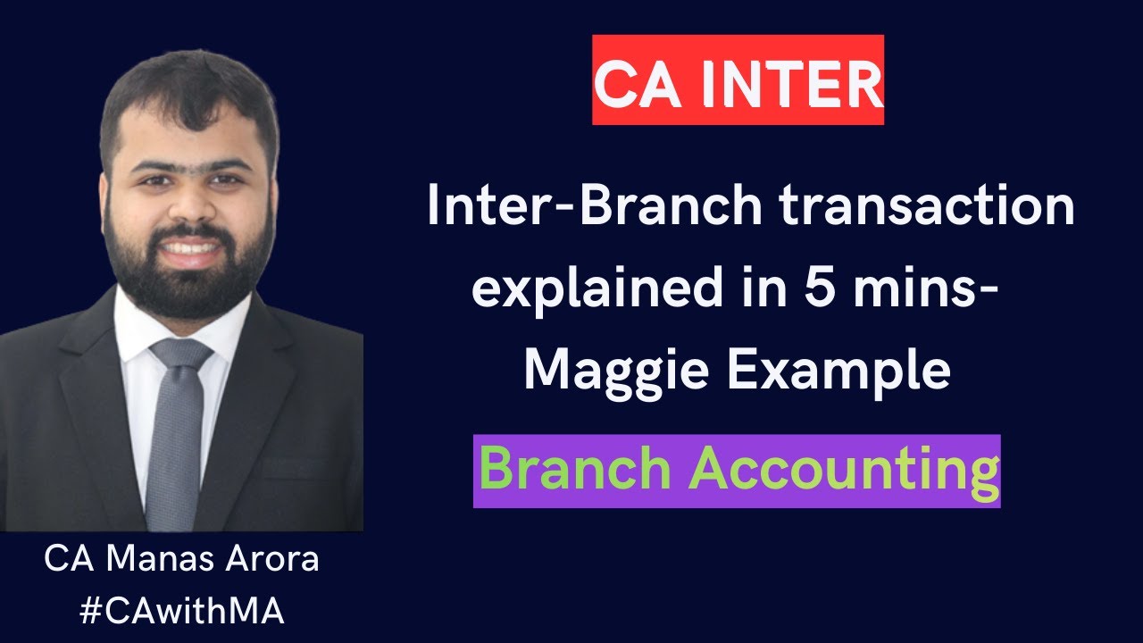 Secret of Inter-Branch Transaction: 5 Min Guide  | CA Inter | Jan/May'26 | CA Manas Arora(AIR-47,44)