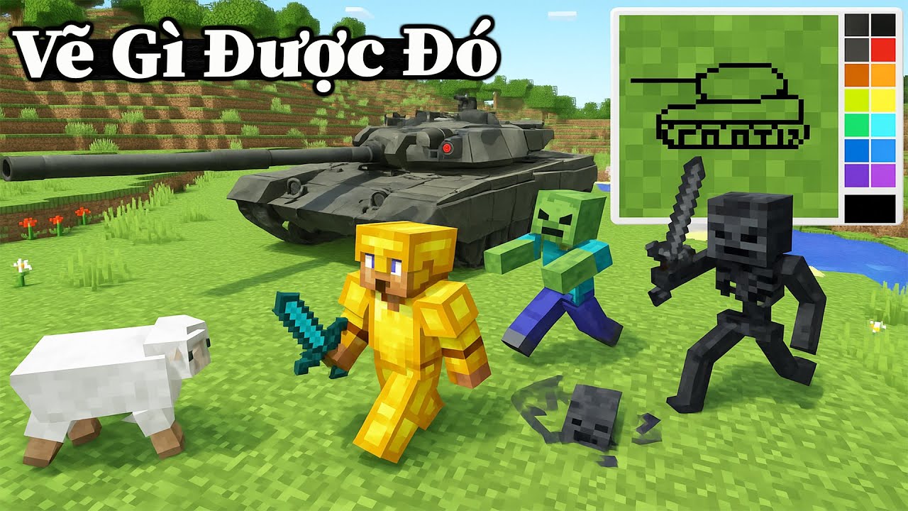 Sinh Tồn Minecraft Bất Ổn Nhưng Tôi Có Thể Vẽ Gì Được Đó 🤣