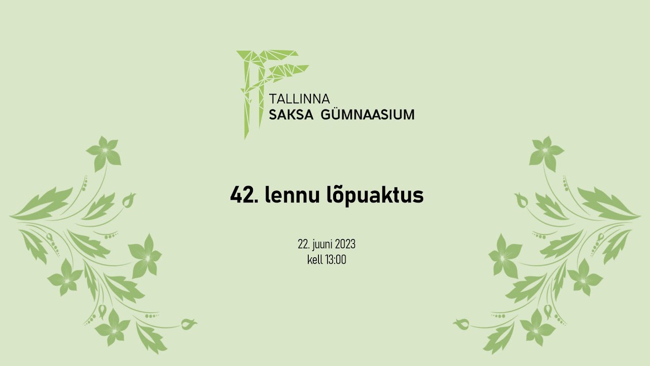 Tallinna Saksa Gümnaasiumi 42. lennu lõpuaktus