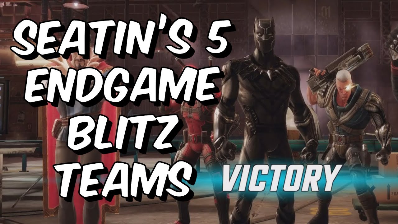 Seatin's 5 Endgame Blitz Teams - 4x Multiplier Sustainers Guide - Marvel Strike Force