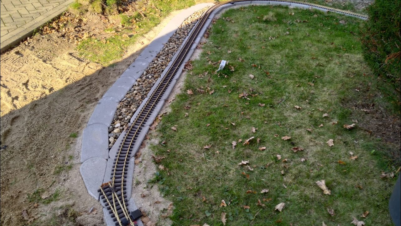Bau meiner Gartenbahn #008 Gleise verlegen, Ringleitung.