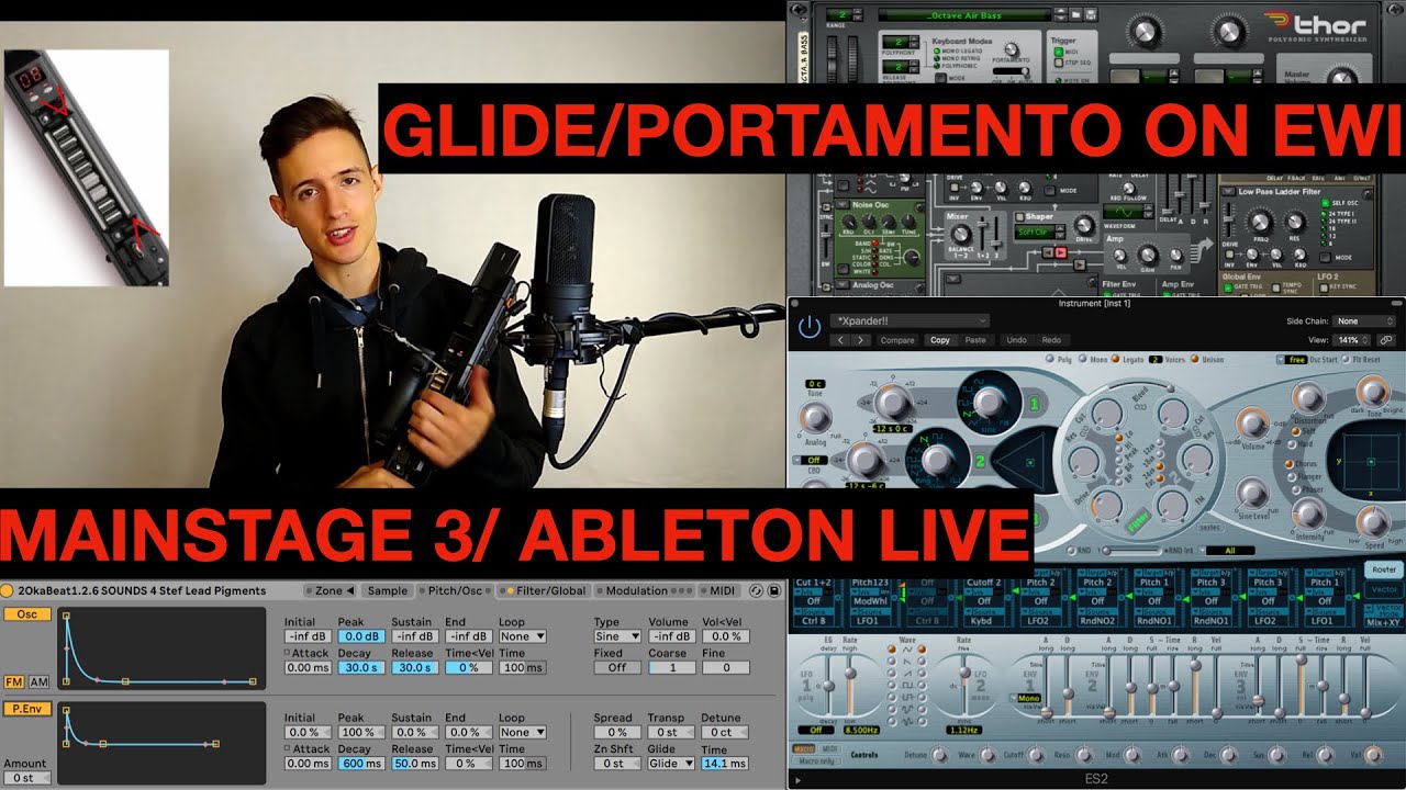 How to Use Glide/Portamento with EWI in Mainstage and Ableton