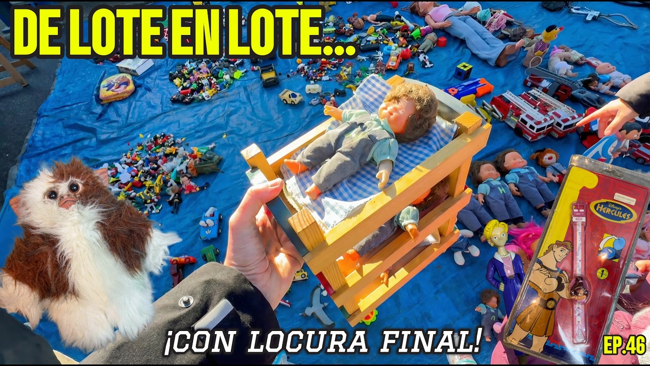 De LOTE en LOTE. ARRASAMOS en el RASTRO. GIZMO, PVC, FAMOSA, DISNEY...(Lleida).EP.46.