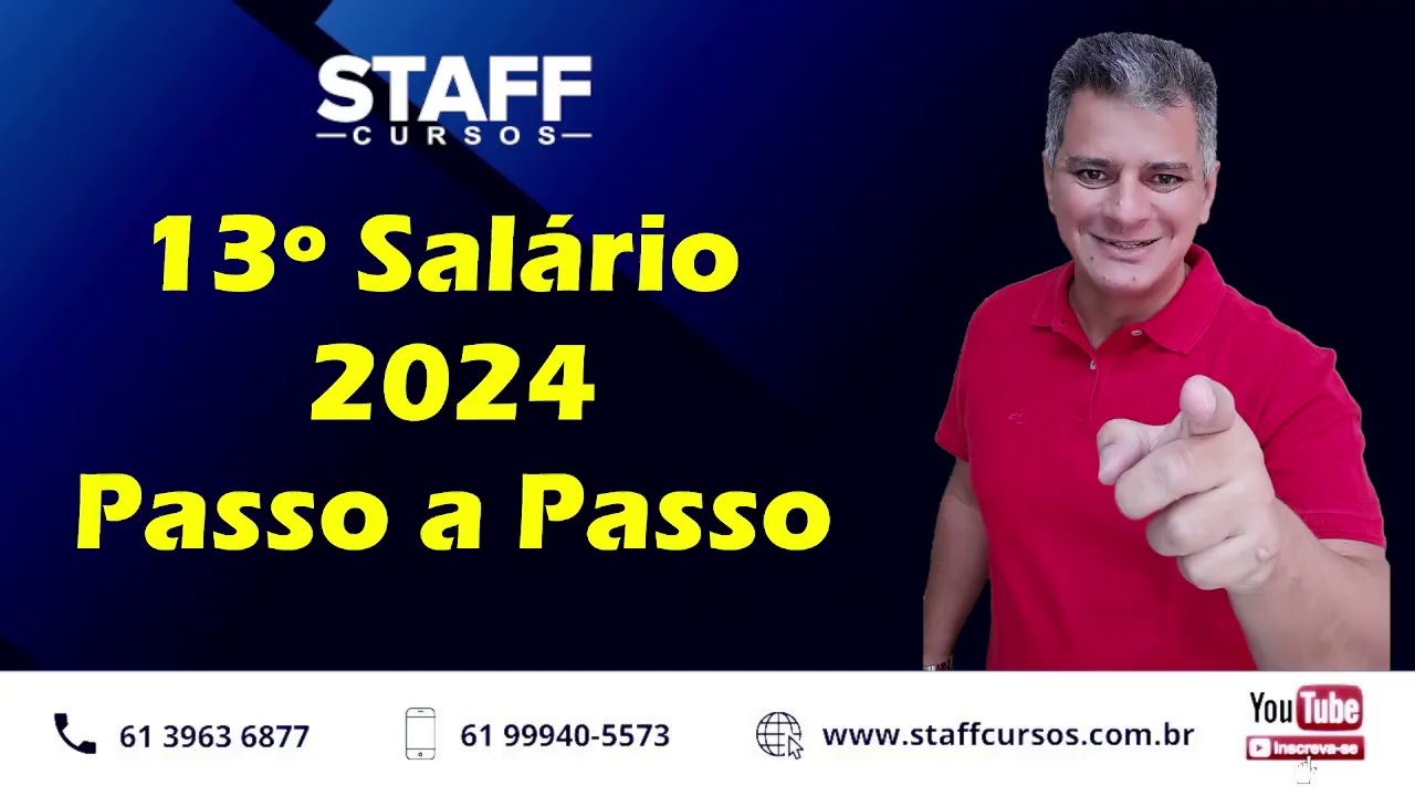 Décimo Terceiro Salário 2024 Passo a Passo  #departamentopessoal #esocial #folhadepagamento